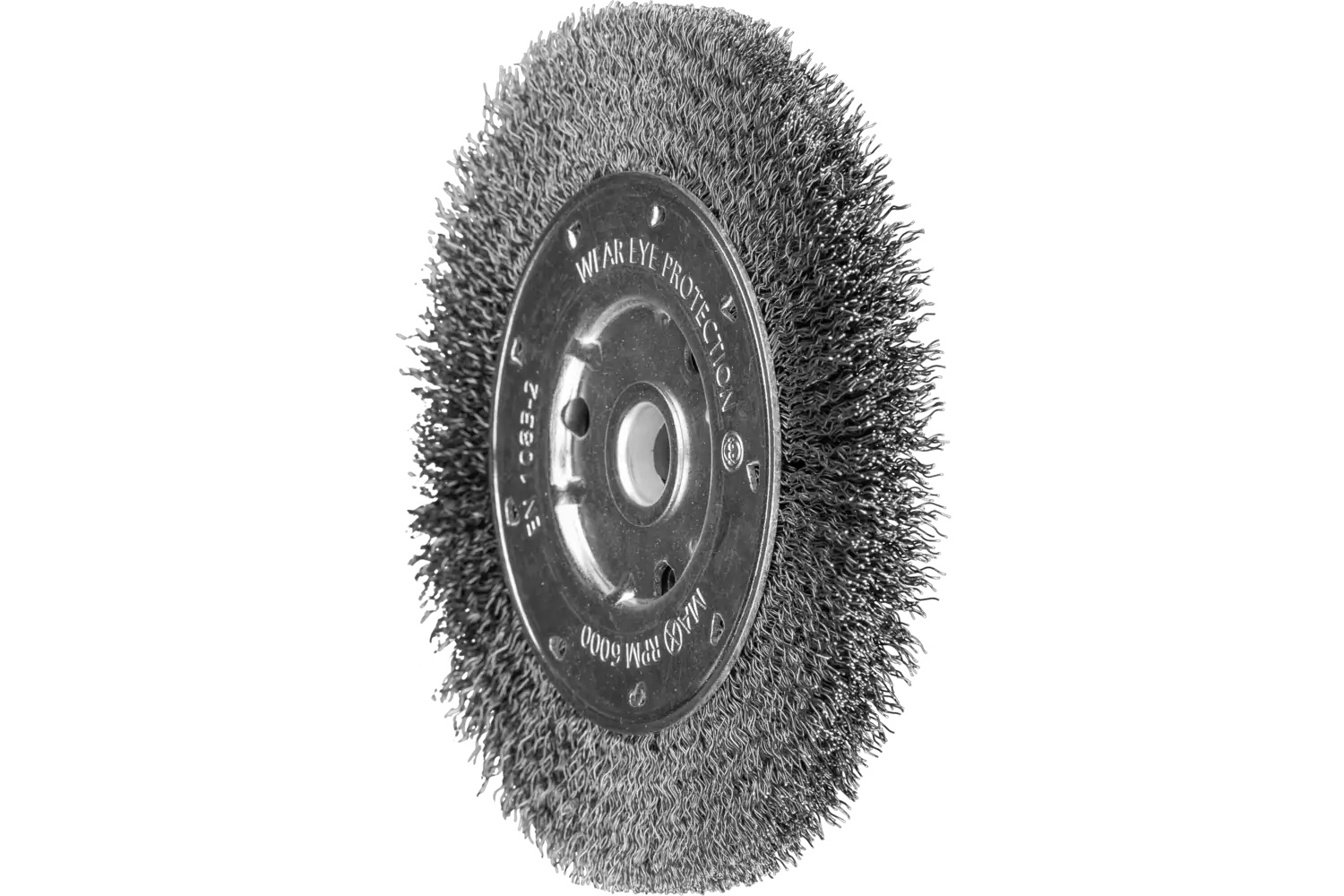 Picture of Pferd Crimped Wire Wheel Brush Psf 6" .014 Carbon Steel 5/8-1/2" Arbor